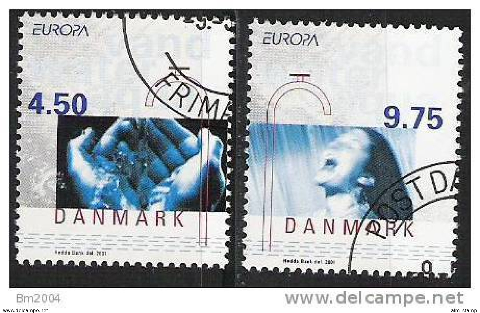 2001 Dänemark Danmark Mi. 1277-8 Used  Europa: Lebensspender Wasser - 2001