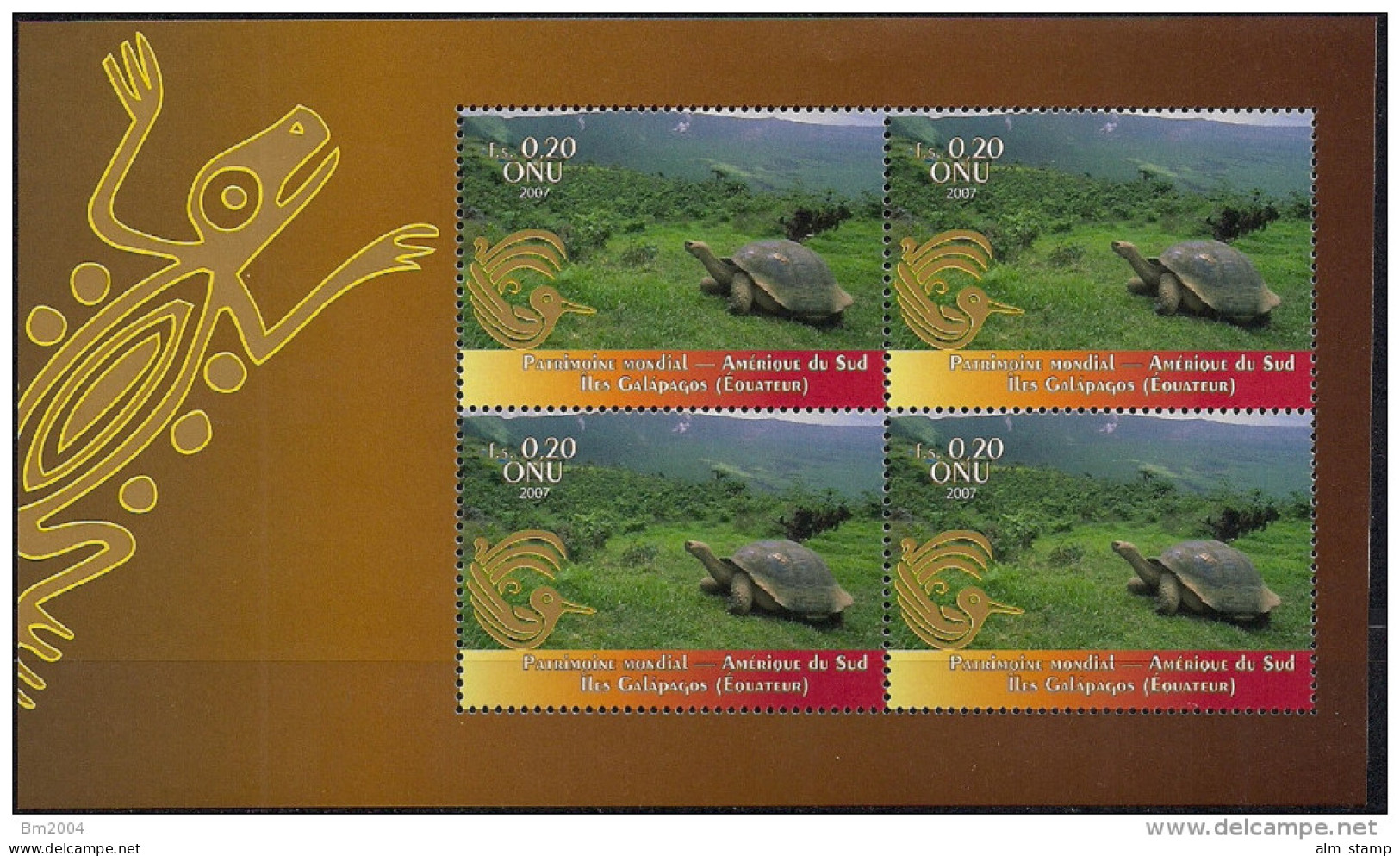 2007 UNO  Genf   Mi.H- Bl  65/70**MNH UNESCO-Welterbe: Südamerika - Blocs-feuillets