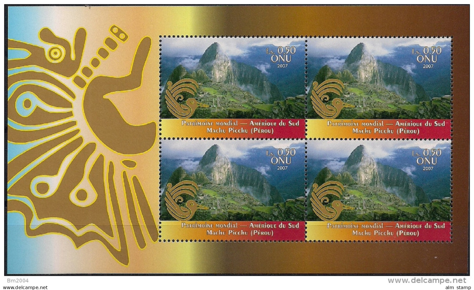 2007 UNO  Genf   Mi.H- Bl  65/70**MNH UNESCO-Welterbe: Südamerika - Blocks & Sheetlets