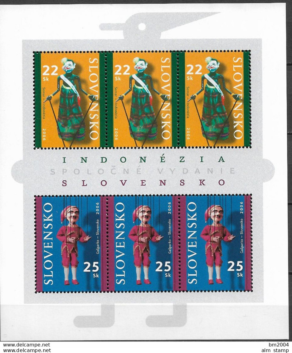 2006 Slowakei Mi.542-3**MNH   Puppentheater. - Nuevos