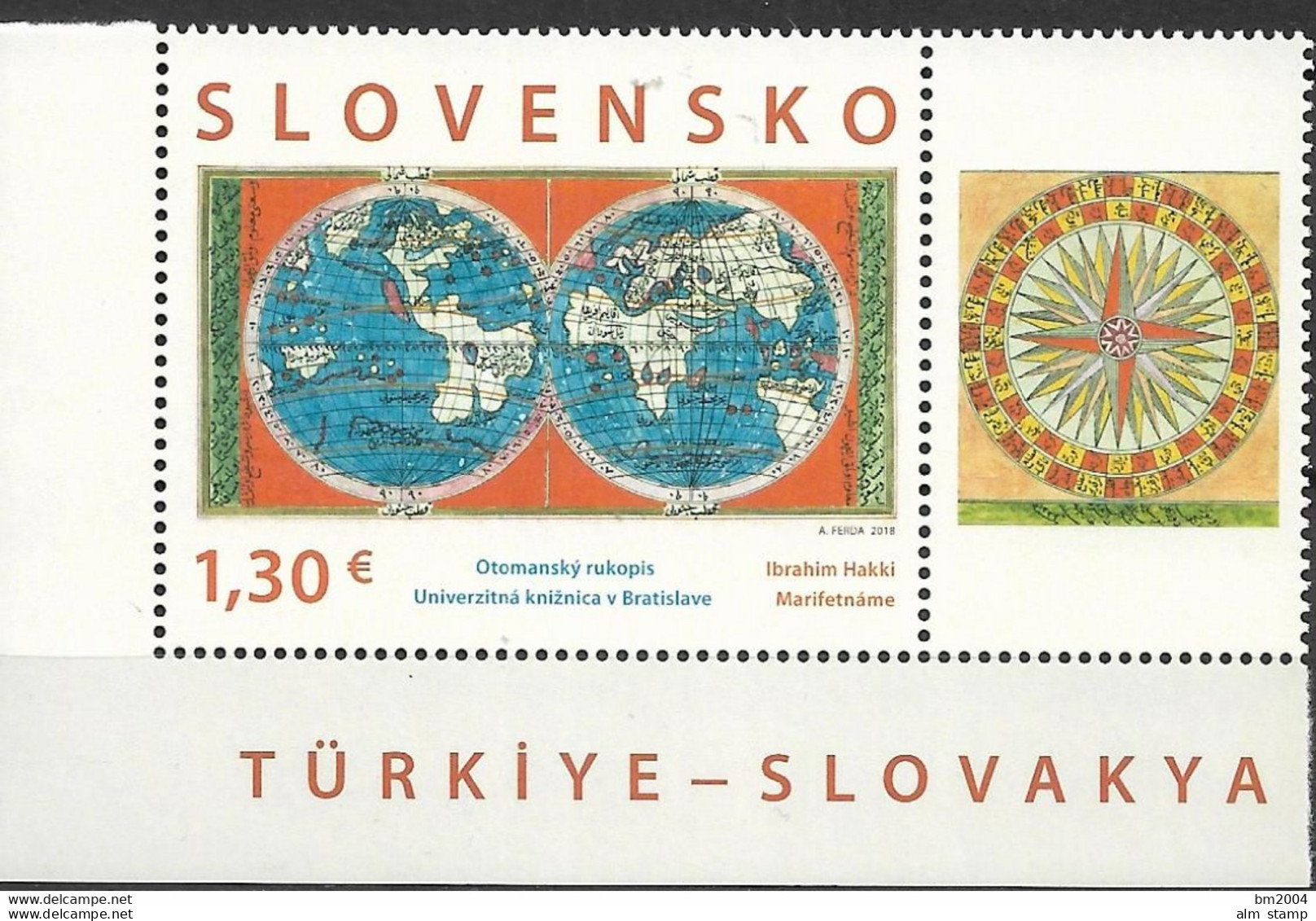 2018 Slowakei  Mi. 860**MNH  Osmanische Weltkarte - Neufs