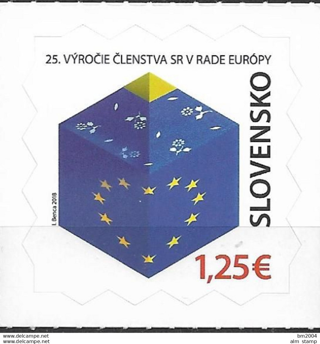 2018 Slowakei  Mi. 850**MNH   25 Jahre Mitgliedschaft Im Europarat - Neufs