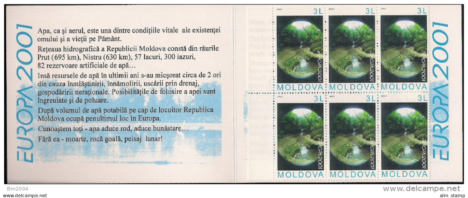 2001 Moldawien Moldova    Yv. 337 Mi.  388**MNH    Booklet - 2001