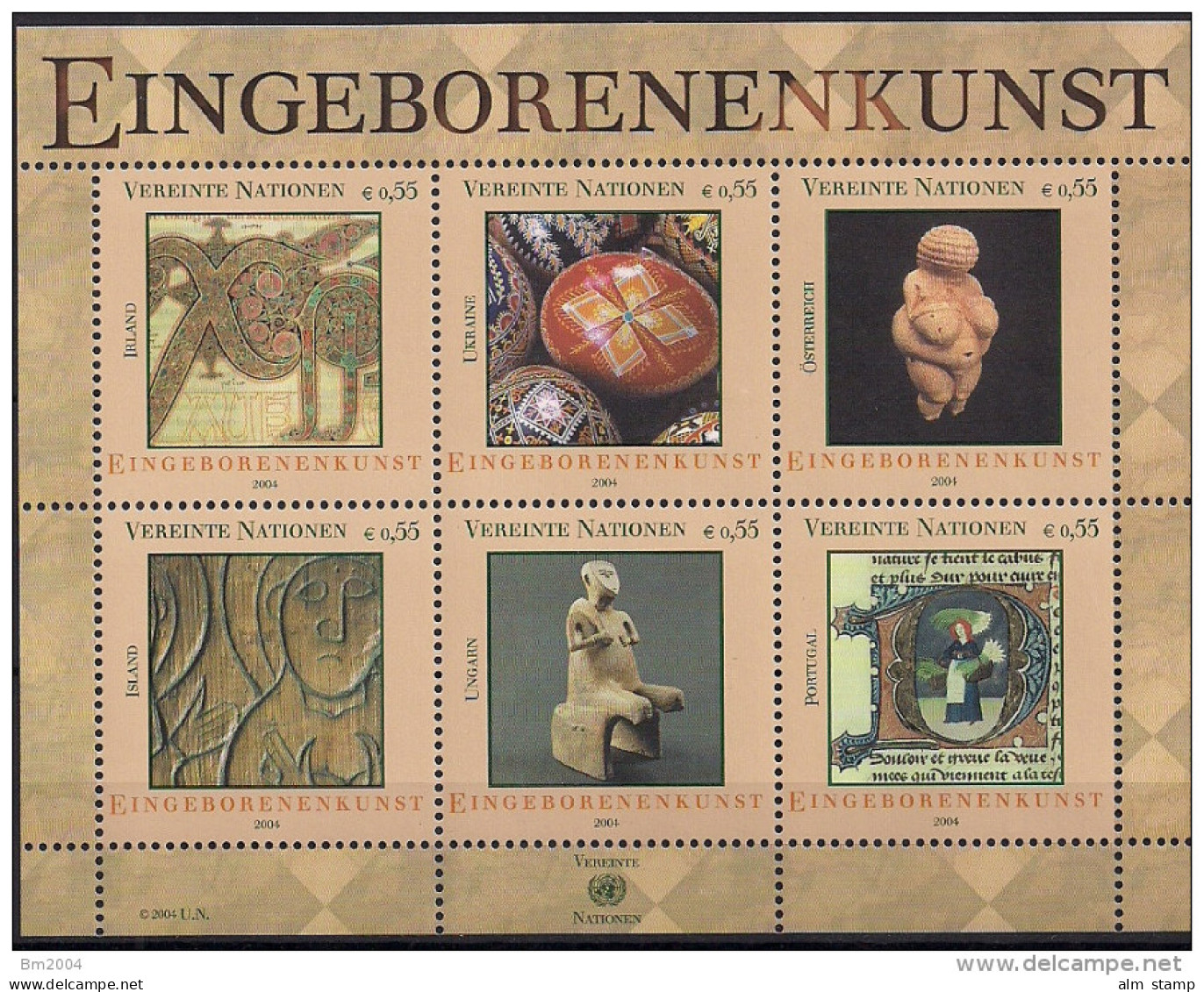 2004 UNO Wien Mi. Bl. 18 **MNH   Eingeborenenkunst - Blocs-feuillets