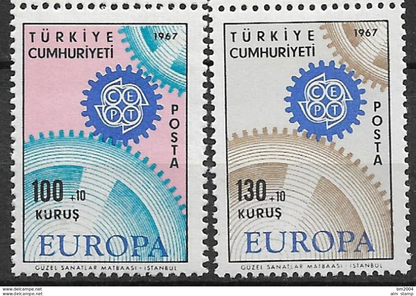 1967 Türkei  Mi. 2044-5 **MNH  Europa - 1967