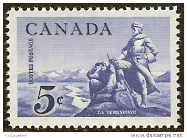 CANADA, 1958, Mint Hinged Stamp(s), La Verendrye Statue,  Michel 325, M5462 - Ungebraucht