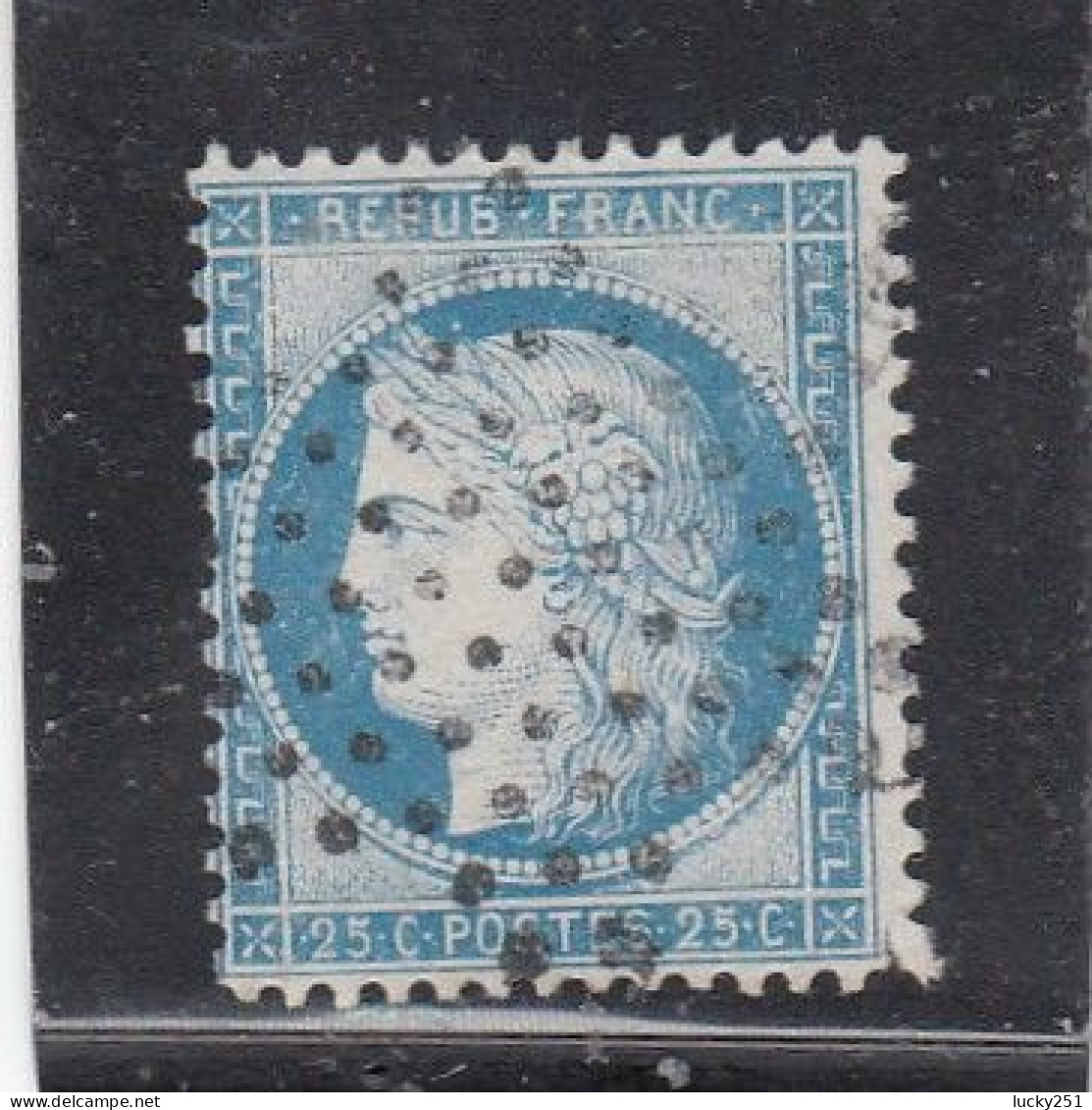 France - Année 1871/75 - N°YT 60C - Type Cérès - Oblitération Etoile Muette - 25c Bleu - 1871-1875 Ceres