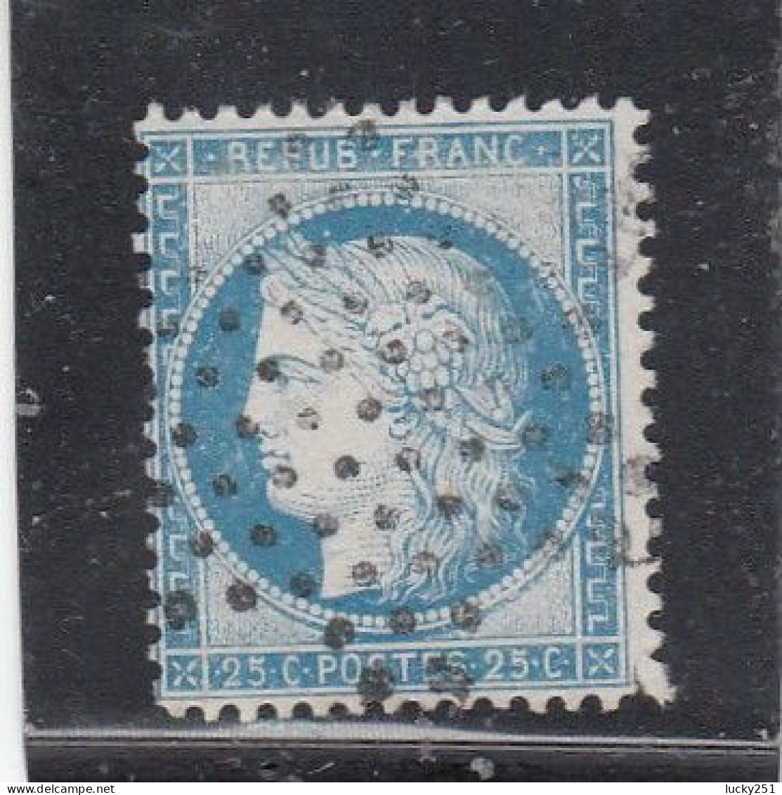 France - Année 1871/75 - N°YT 60C - Type Cérès - Oblitération Etoile Muette - 25c Bleu - 1871-1875 Cérès