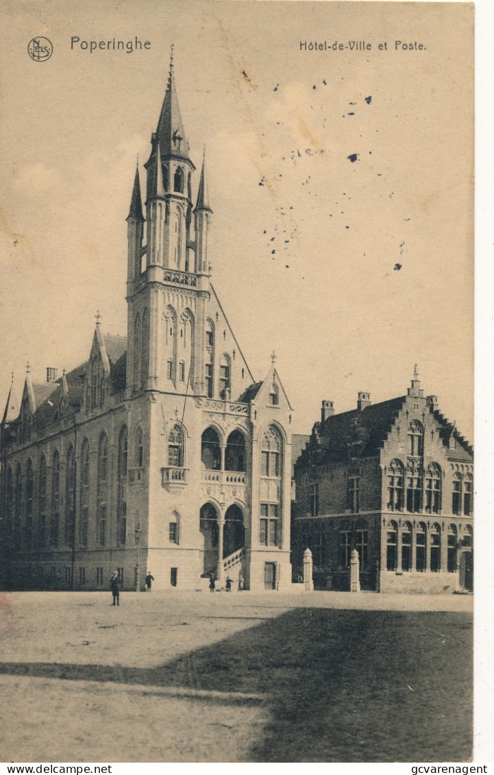 POPERINGE  HOTEL DE VILLE ET POSTE  - FELDPOSTKARTE           ZIE AFBEELDINGEN - Poperinge