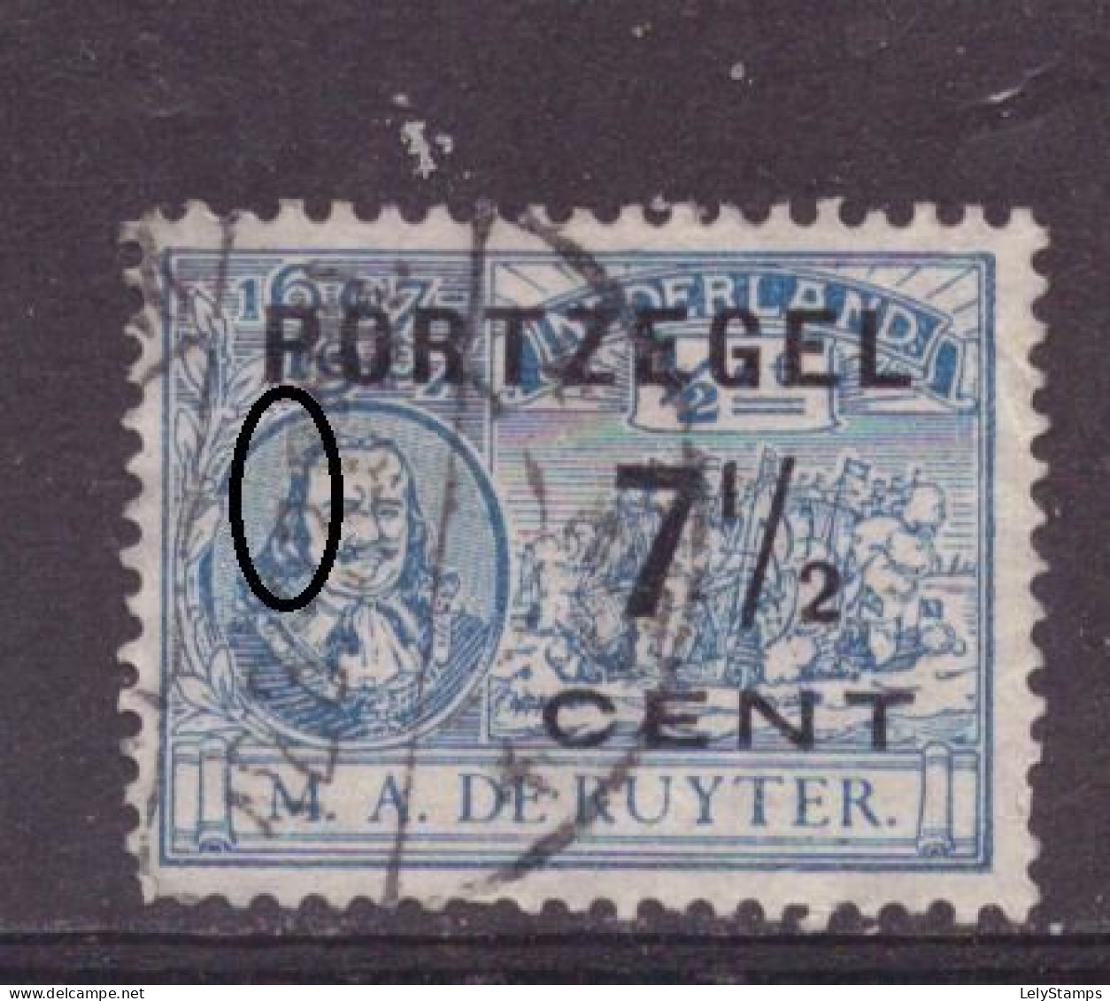 Nederland / Niederlande / Pays Bas NVPH P37 P2 Plaatfout Plate Error Used (1907) - Abarten Und Kuriositäten