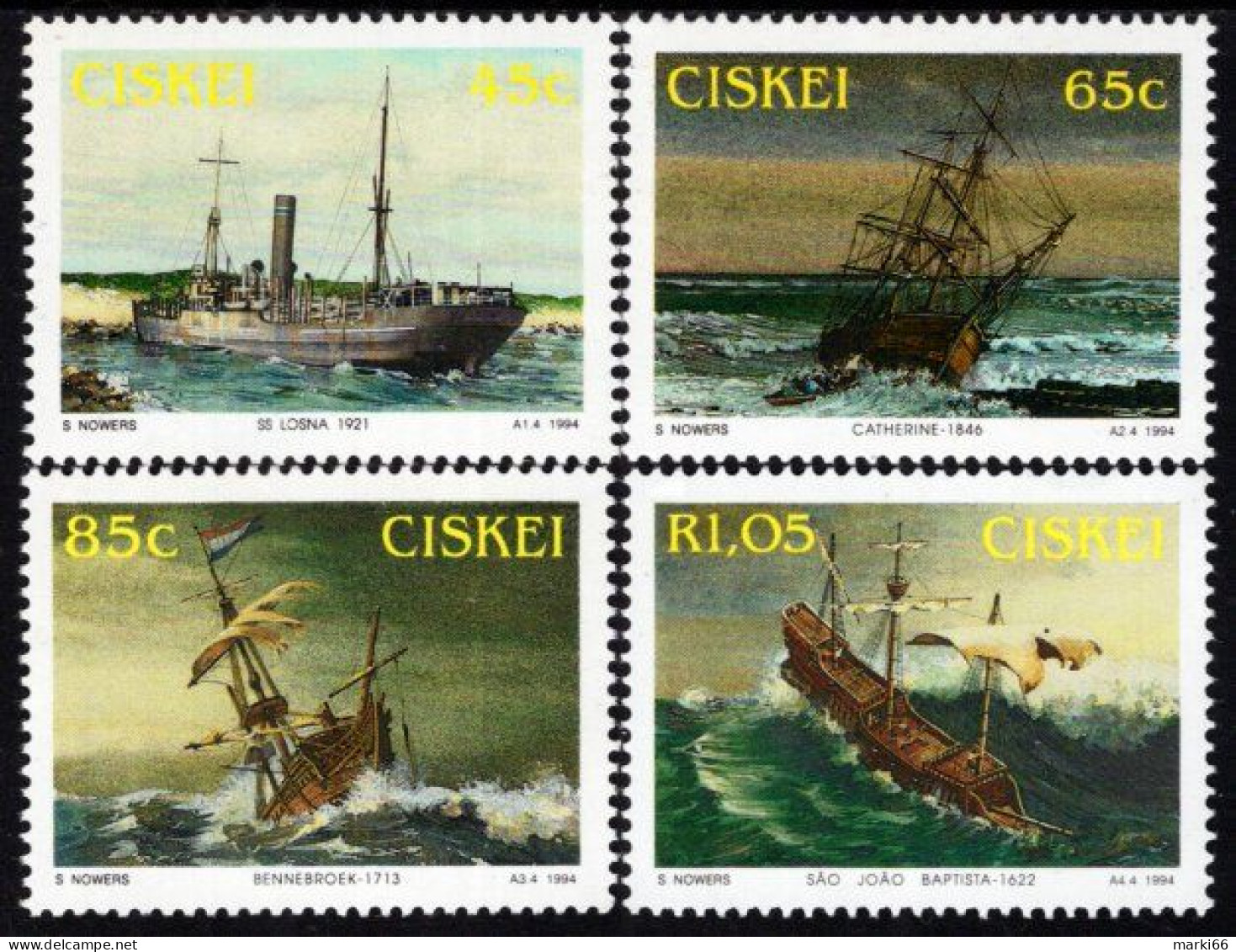 Ciskei - 1994 - Ships And Shipwrecks - Mint Stamp Set - Ciskei