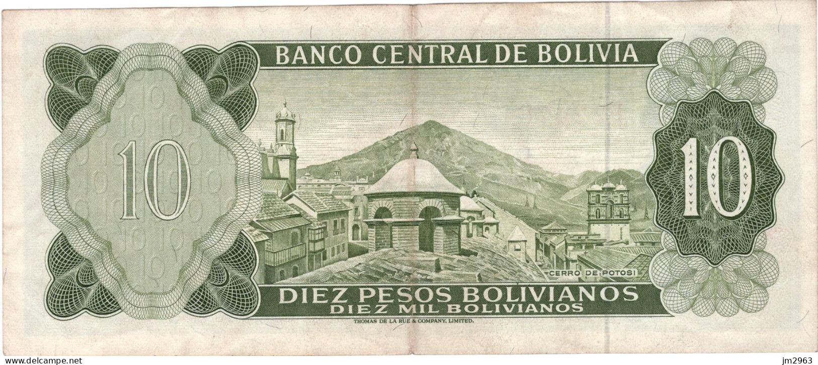 BOLIVIE 10 PESOS F 13.07.1962 P2247610 - Bolivie