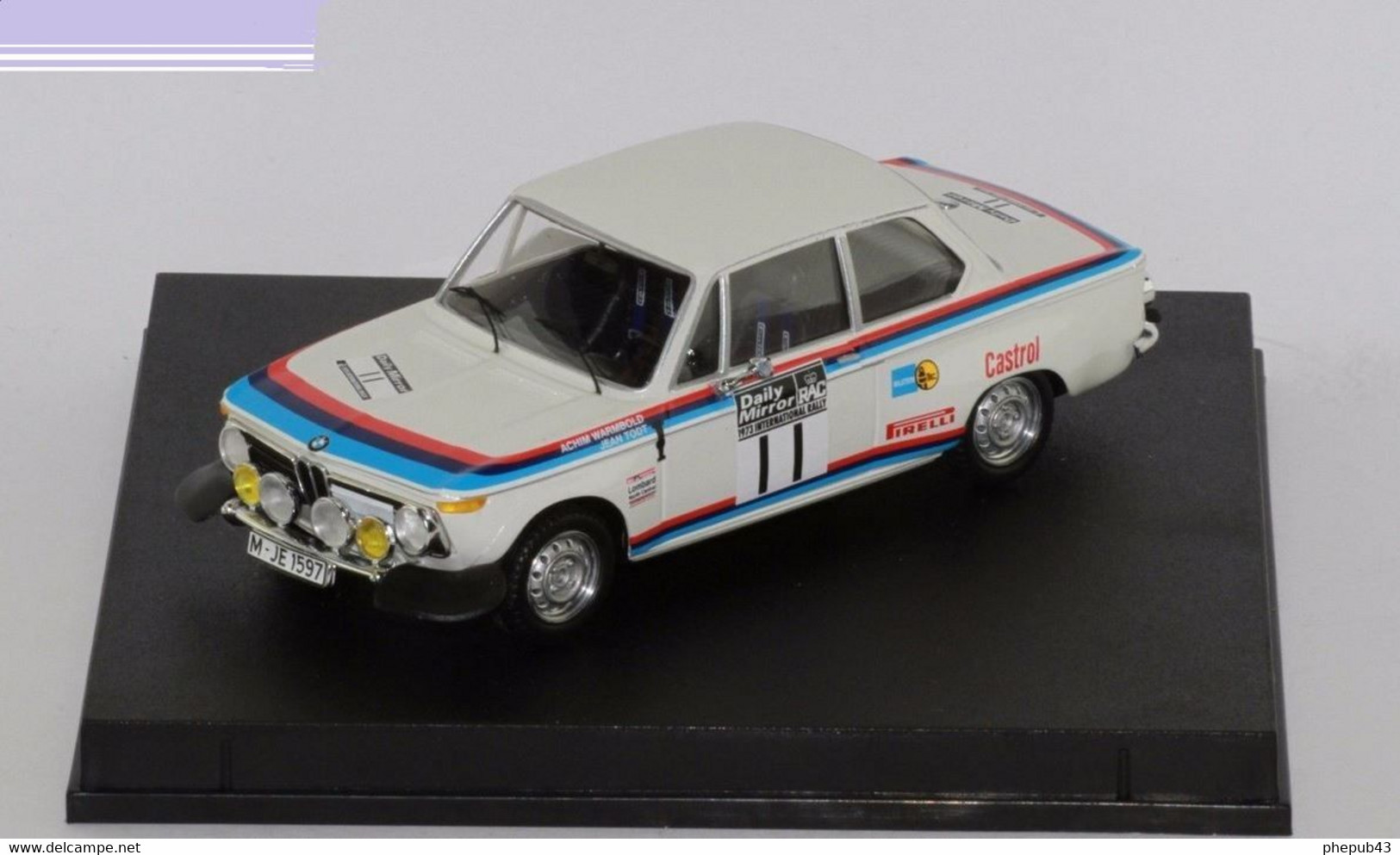 BMW 2002 Ti - Achim Warmbold/Jean Todt - 15th RAC 1973 #11 - Troféu - Trofeu