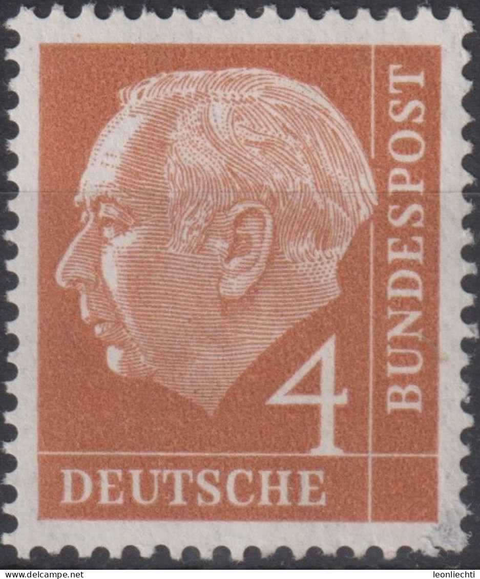 1954 Deutschland > BRD, ** Mi:DE 178xWv, Sn:DE 703, Yt:DE 63, Professor Dr. Heuss "Heuss (I)" - Ungebraucht