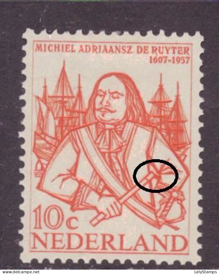 Nederland / Niederlande / Pays Bas NVPH 693 PM Plaatfout Plate Error MNH ** (1957) - Variedades Y Curiosidades