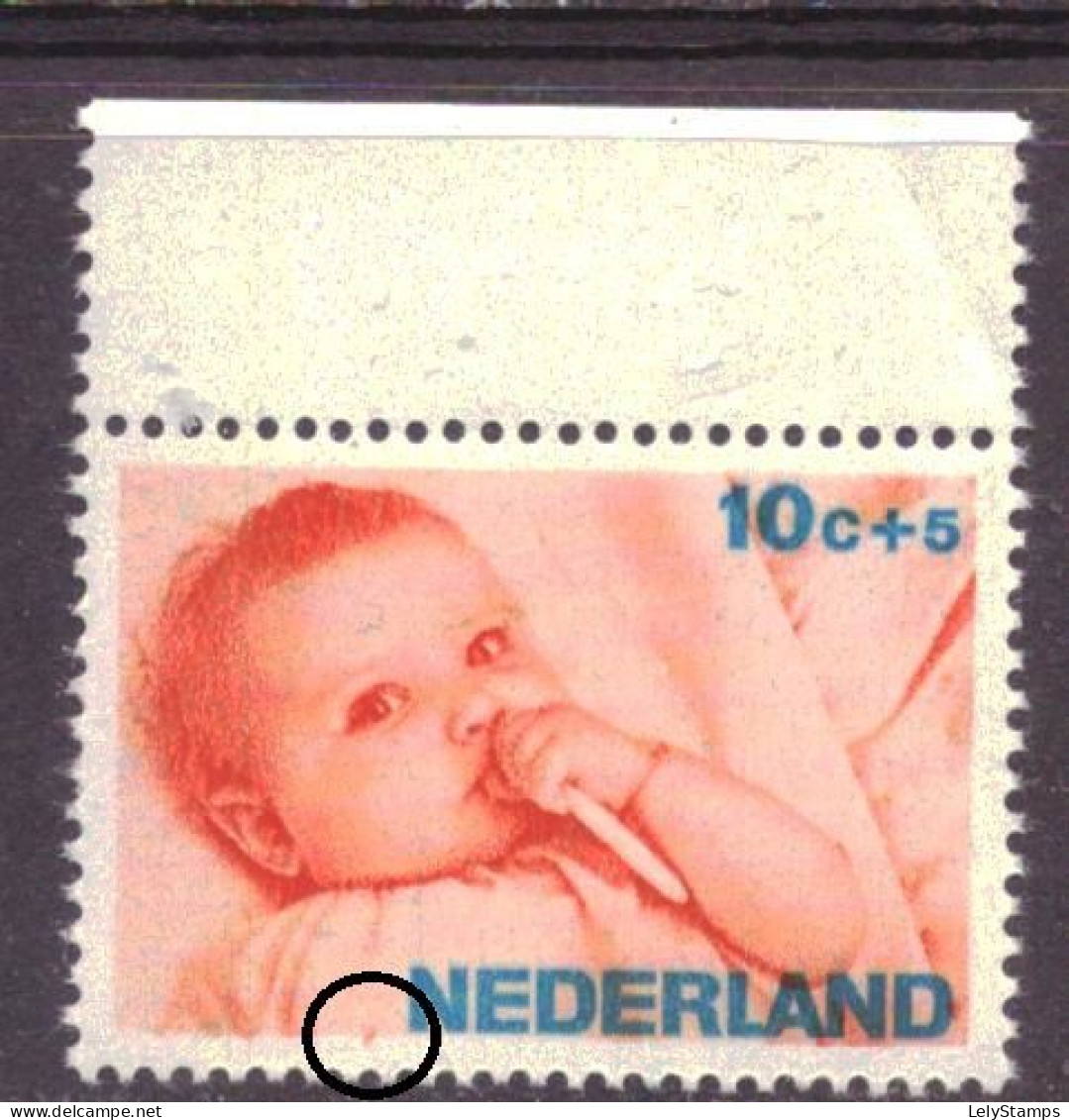 Nederland / Niederlande / Pays Bas NVPH 875 PM Plaatfout Plate Error MNH ** (1966) - Errors & Oddities