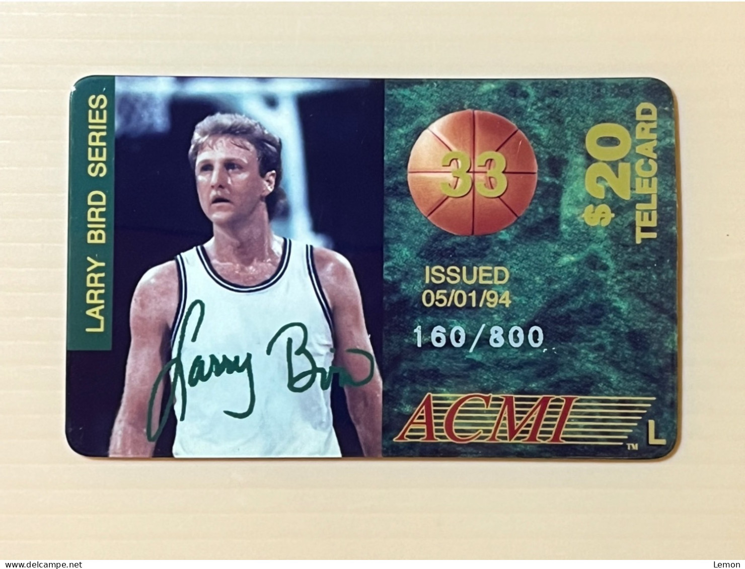 Mint USA UNITED STATES America ACMI Prepaid Telecard Phonecard, Larry Bird Series $20 Card (800EX), Set Of 1 Mint Card - Collections