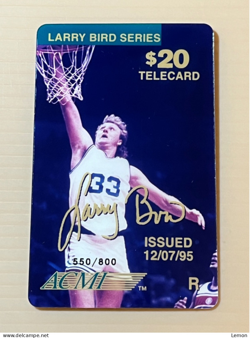 Mint USA UNITED STATES America ACMI Prepaid Telecard Phonecard, Larry Bird Series $20 Card (800EX), Set Of 1 Mint Card - Collections