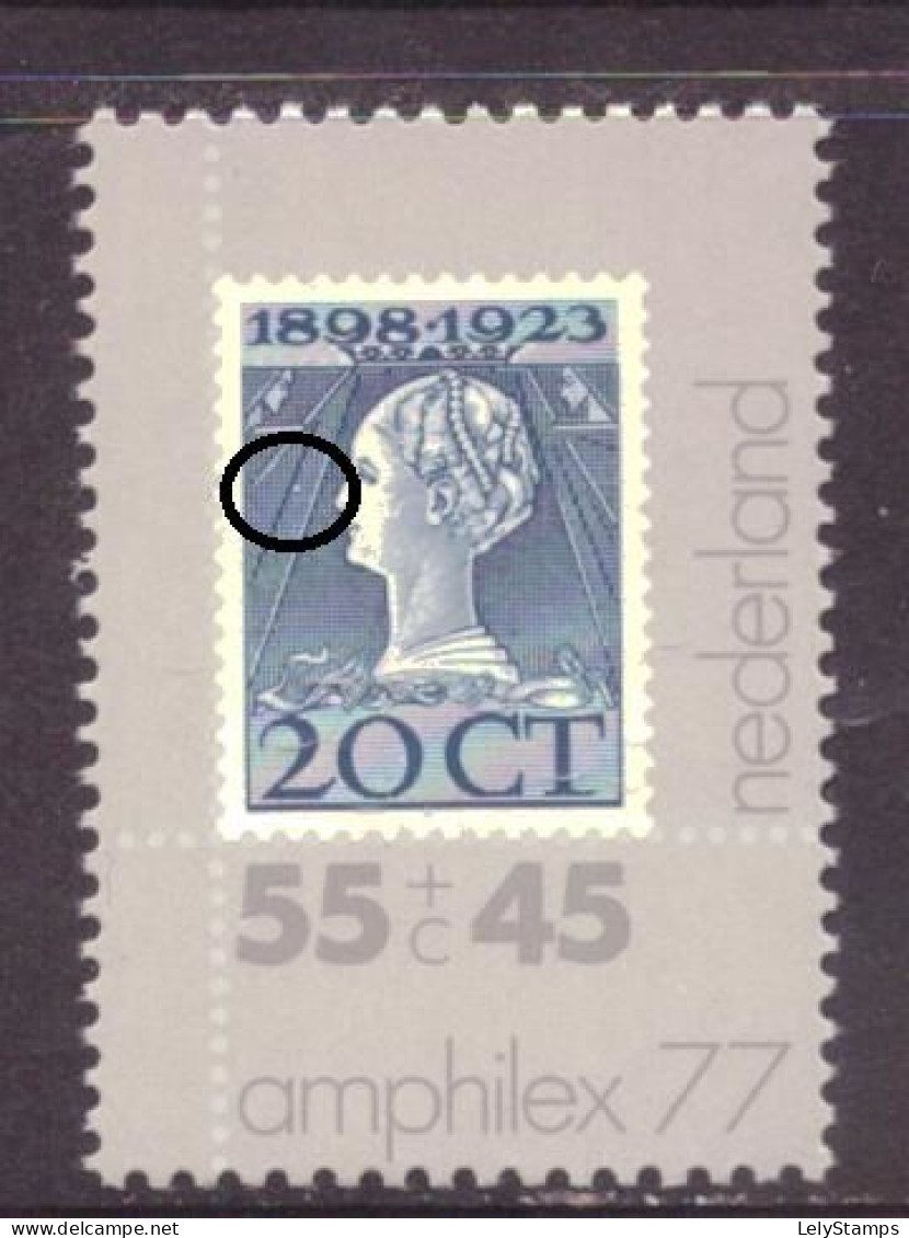 Nederland / Niederlande / Pays Bas NVPH 1138 PM1 Plaatfout Plate Error MNH ** (1977) - Variétés Et Curiosités