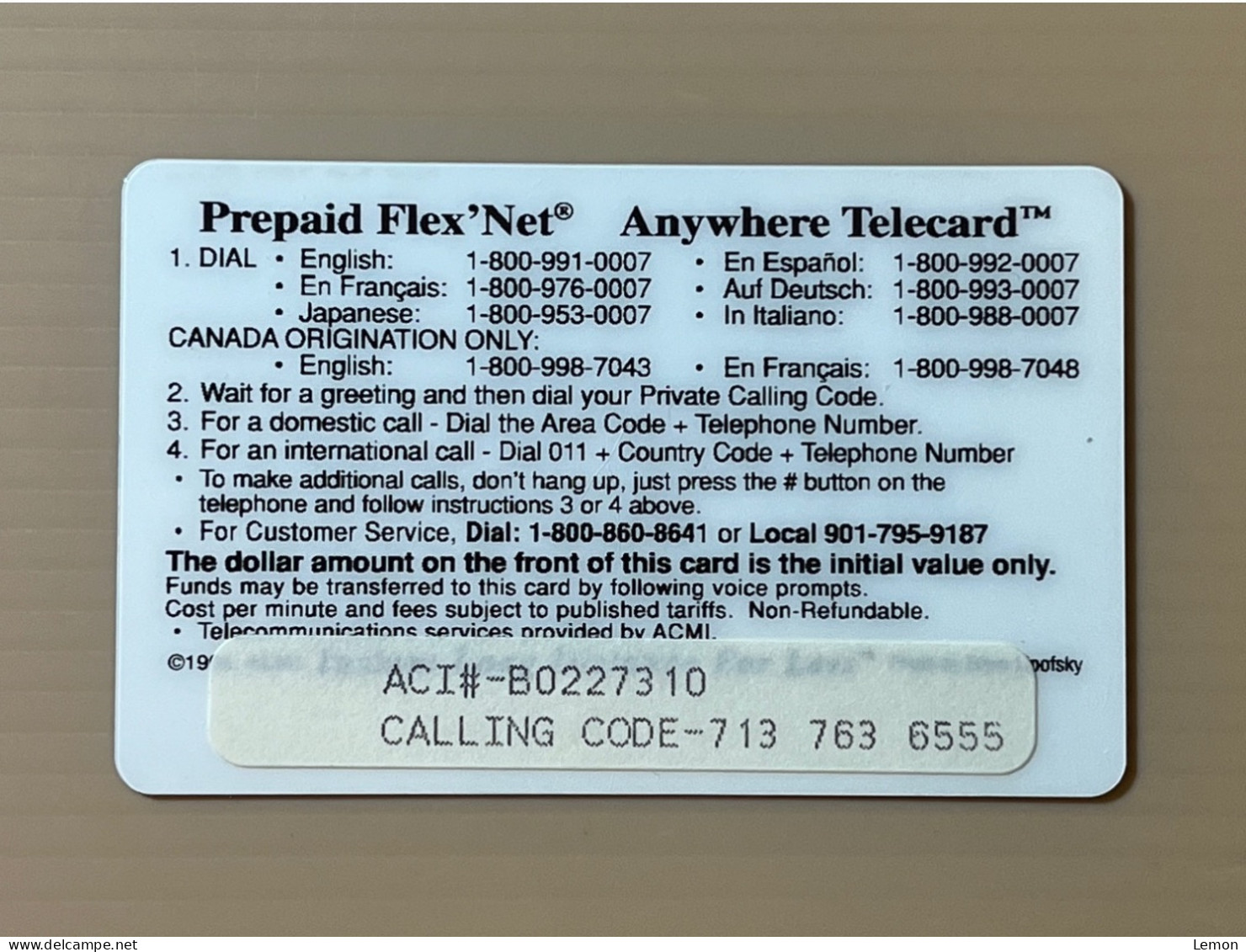 Mint USA UNITED STATES America ACMI Prepaid Telecard Phonecard, Larry Bird Series $20 Card (800EX), Set Of 1 Mint Card - Collezioni