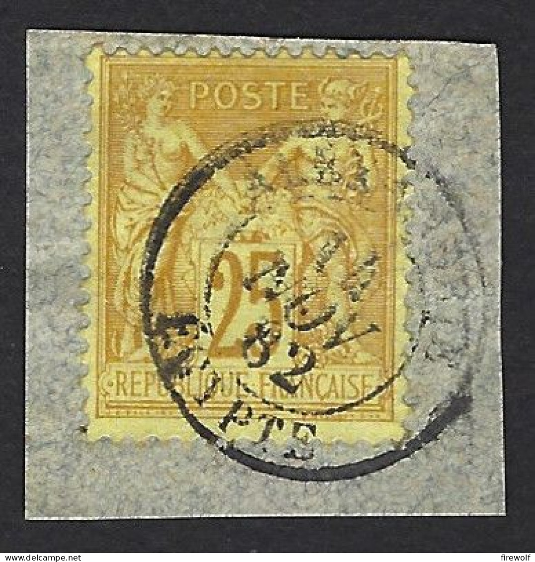 F19 - Egypt Alexandria - Stamp France 1877 Yv 92 With Cancel Alexandrie 1882 - Lettres & Documents