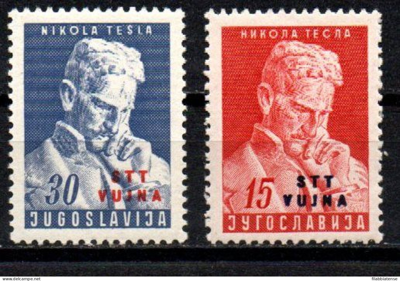 1953 - Italia - Trieste B 74/75 Morte Di Nicola Tesla     ------- - Mint/hinged