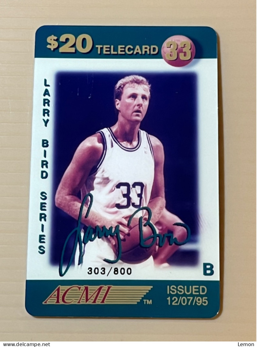 Mint USA UNITED STATES America ACMI Prepaid Telecard Phonecard, Larry Bird Series $20 Card (800EX), Set Of 1 Mint Card - Collections