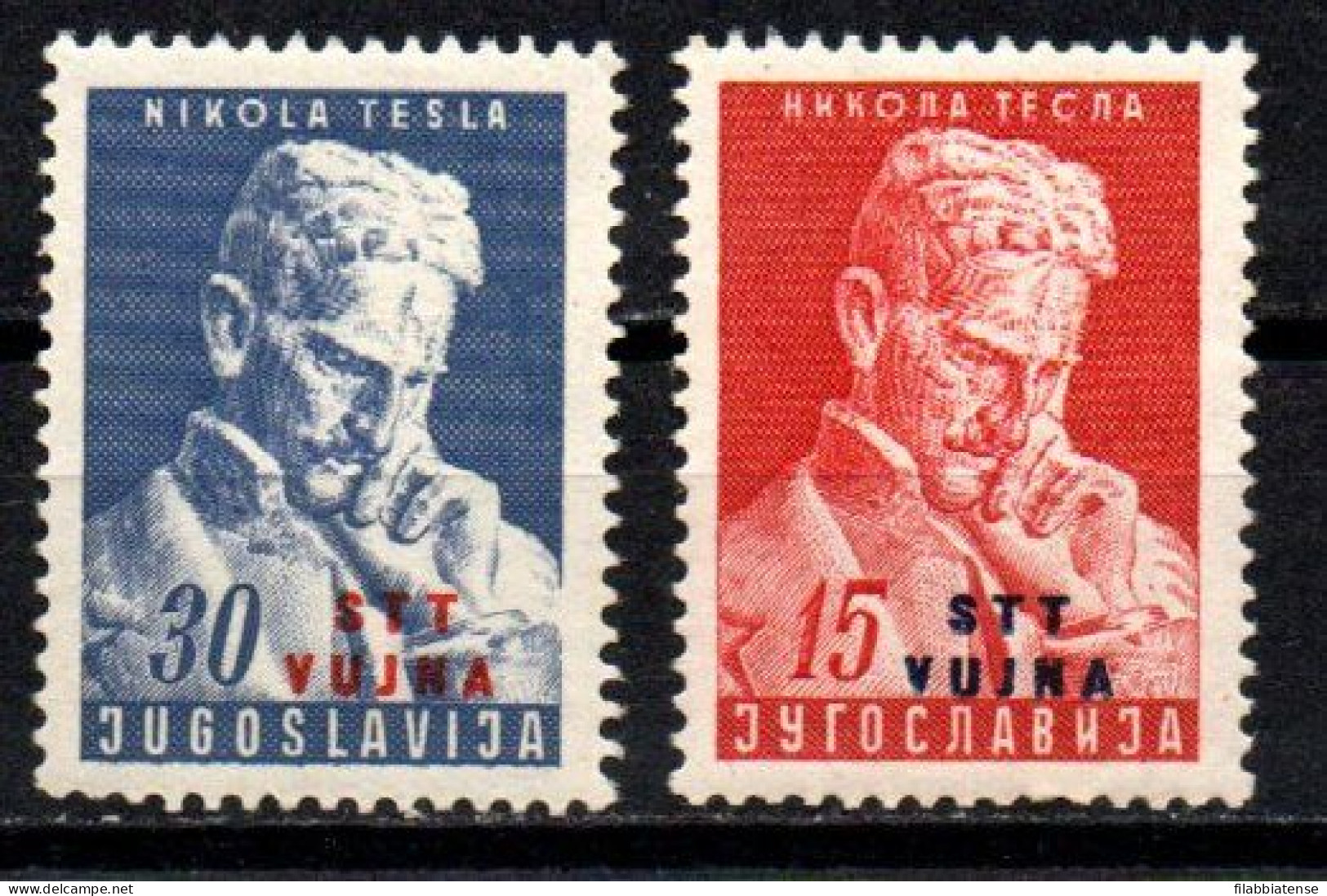 1953 - Italia - Trieste B 74/75 Morte Di Nicola Tesla     ------- - Mint/hinged