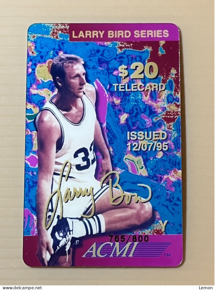 Mint USA UNITED STATES America ACMI Prepaid Telecard Phonecard, Larry Bird Series $20 Card (800EX), Set Of 1 Mint Card - Collections