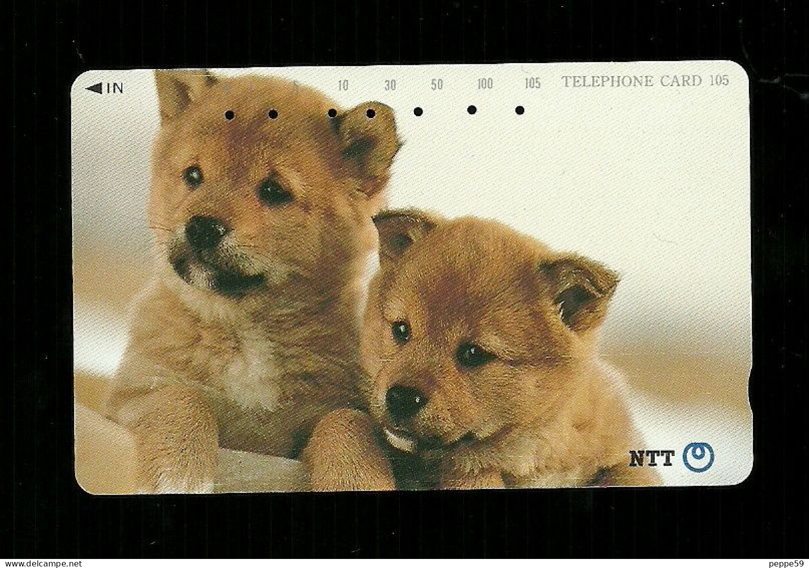 Carta Telefonica Giappone - Cuccioli - Chiens