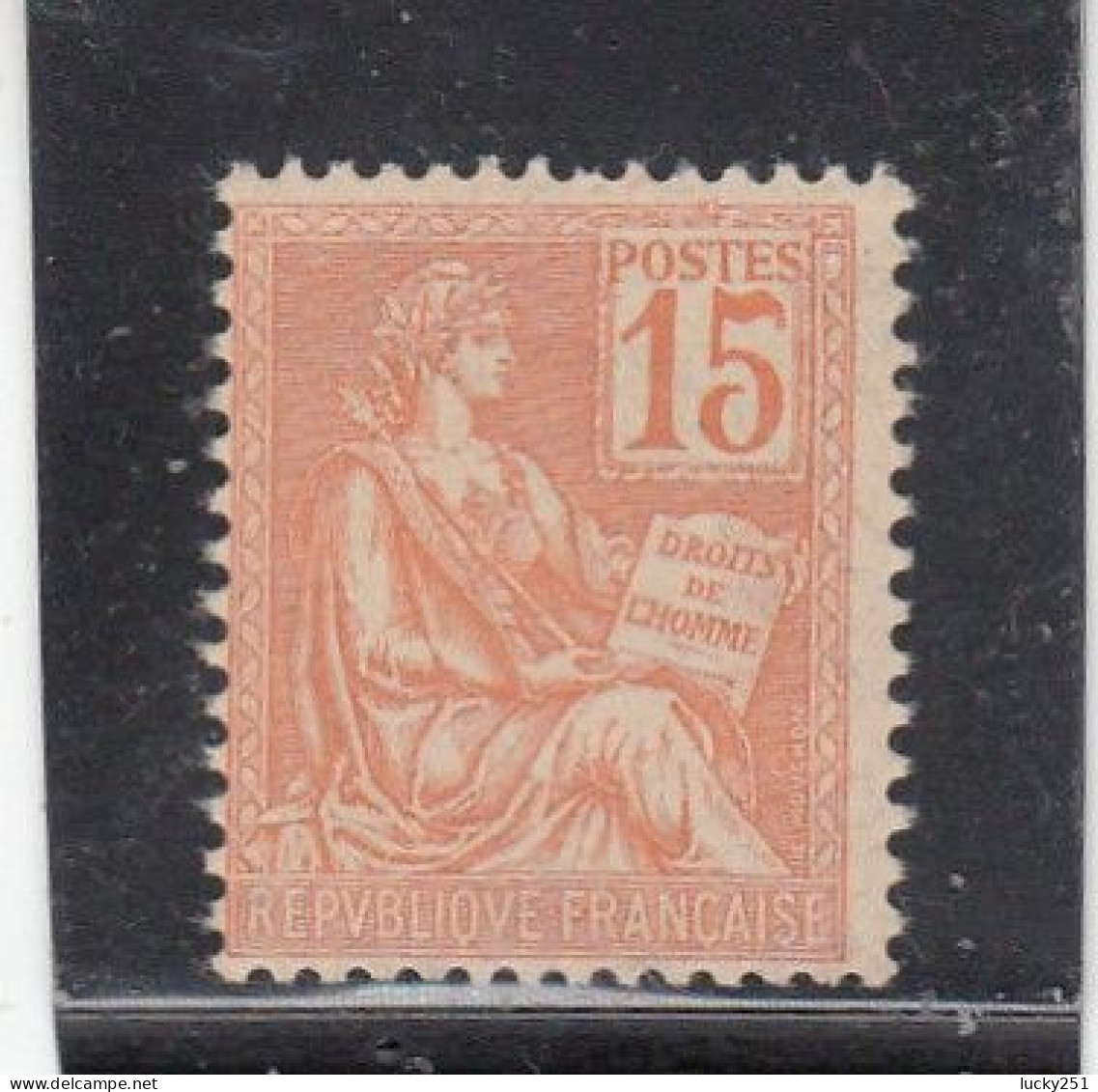 France - Année 1900-01 - Neuf** -  N°YT 117** - Type Mouchon - 15c Orange - Neufs