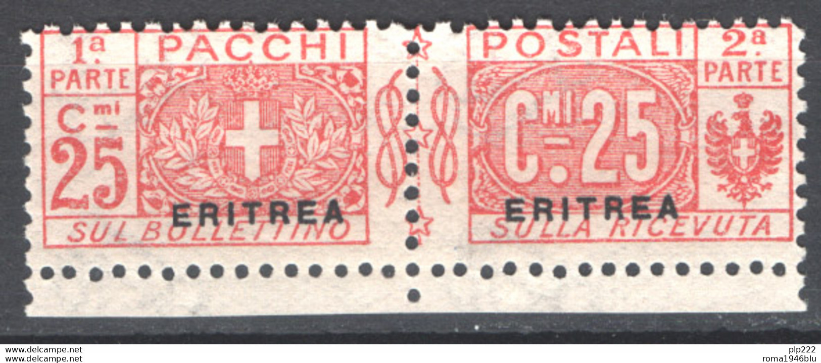 Eritrea 1916 Pacchi Postali Sass.PP3 **/MNH VF/F - Eritrea