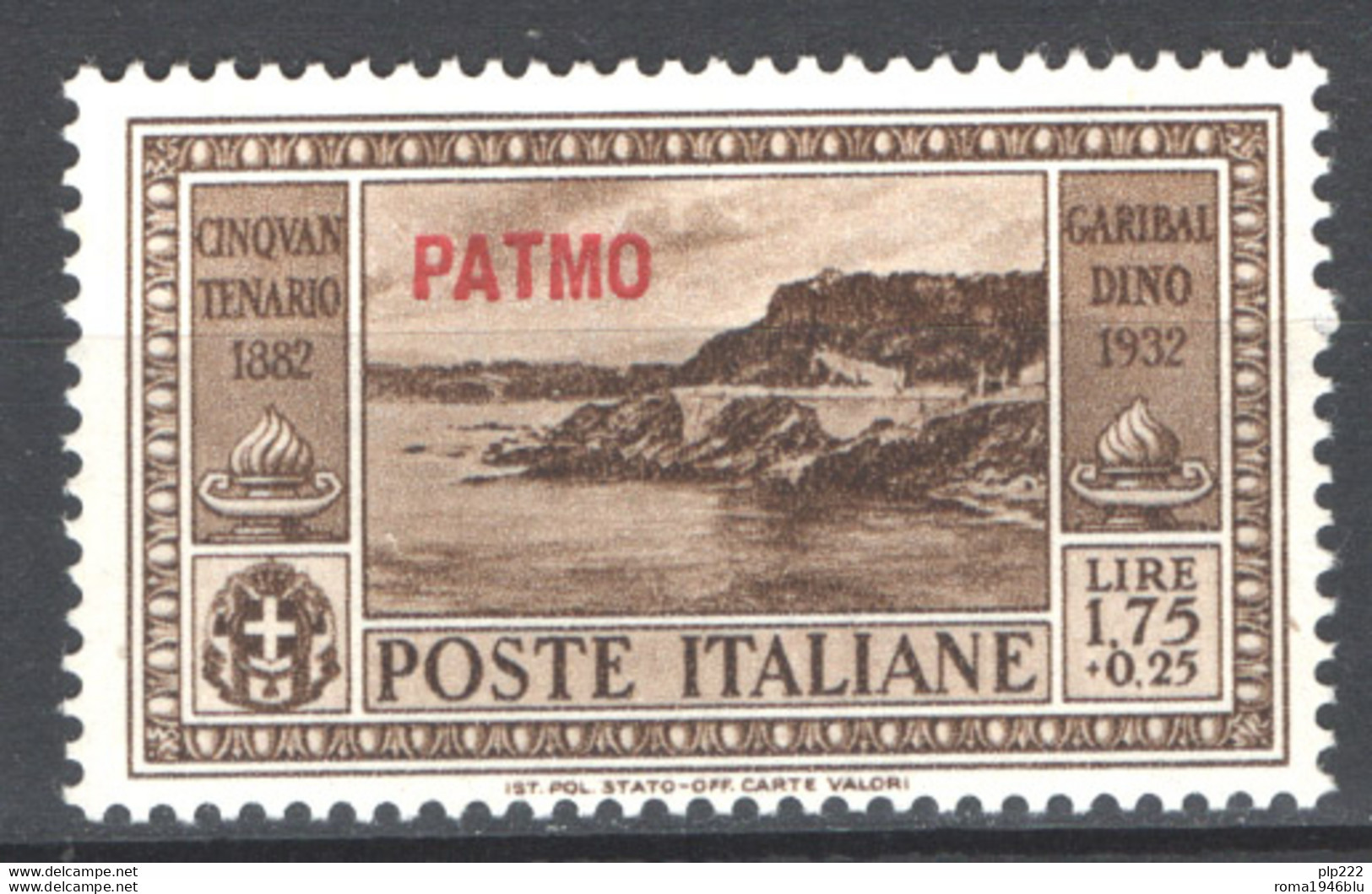 Egeo Patmo 1932 Sass.24 **/MNH VF/F - Egeo (Patmo)