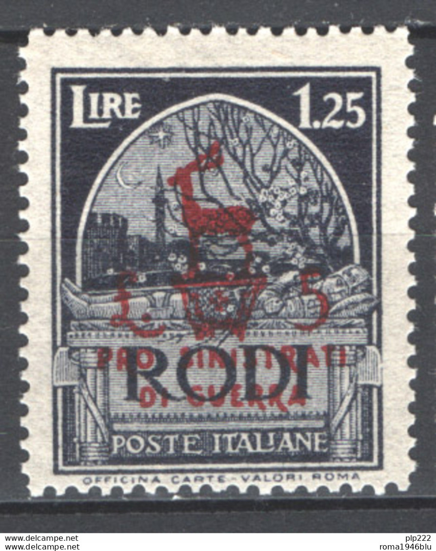 Egeo 1944 Sass.131 **/MNH VF/F - Egée (Duitse Bezetting)