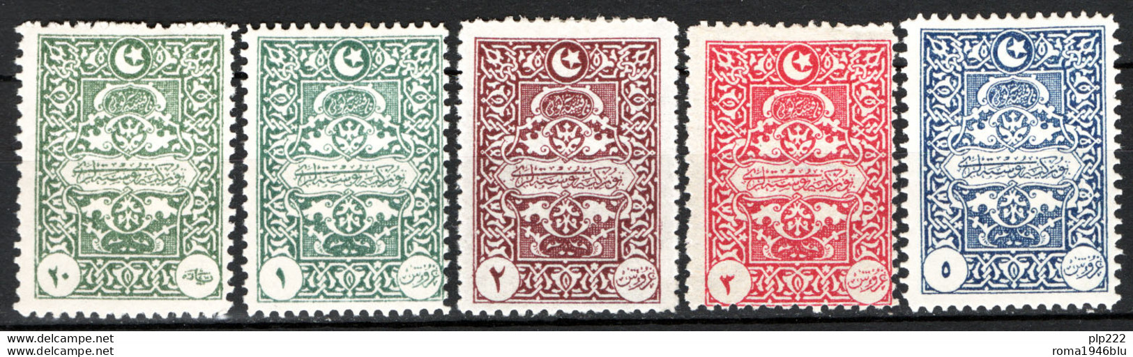 Turchia 1922 Segnatasse Unif.S59/63 */MH VF/F - Timbres-taxe