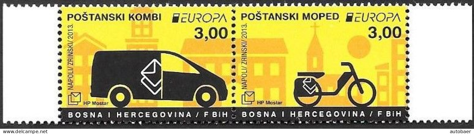 Bosna Bosnia Bosnien Croatian (Mostar) 2013 Europa Cept Mi.no. 361-62 Pair MNH ** Postfrisch Neuf - 2013