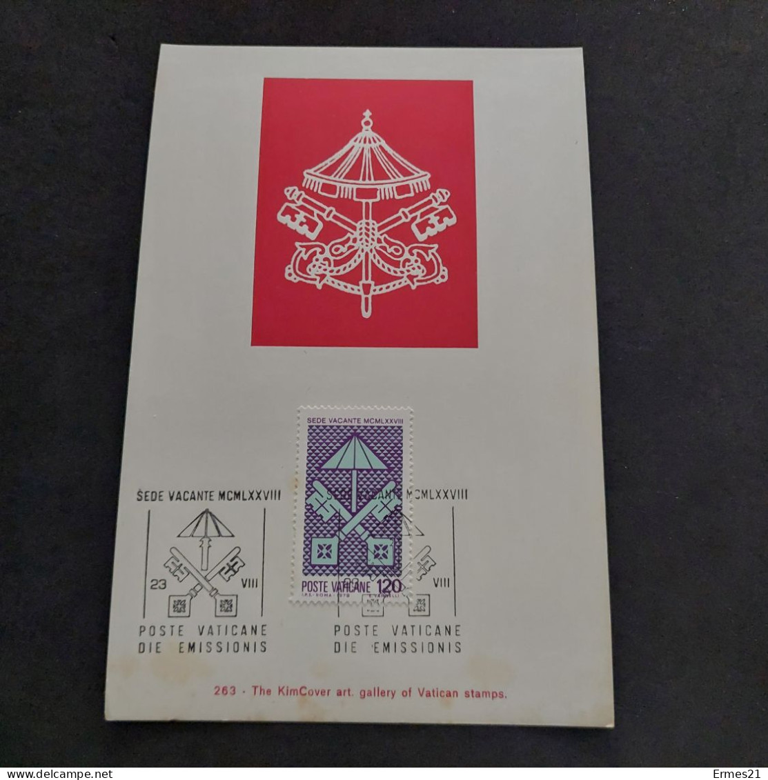 Cartoline Poste Vaticane 1978. Sede Vacante. The KimCover Art. Gallery. Nuove. - Varietà E Curiosità