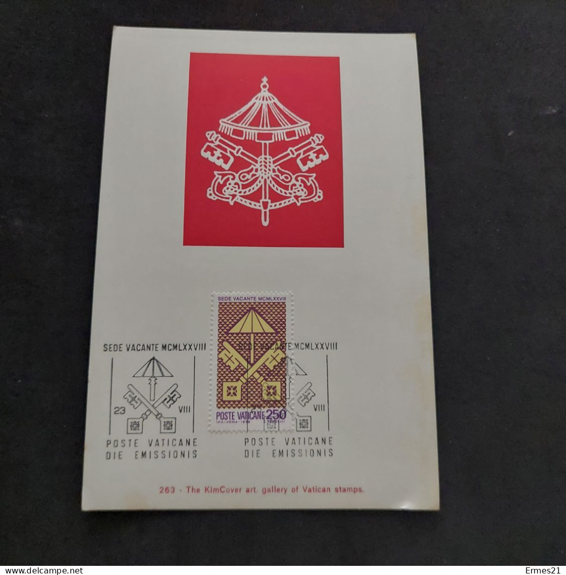 Cartoline Poste Vaticane 1978. Sede Vacante. The KimCover Art. Gallery. Nuove. - Varietà E Curiosità