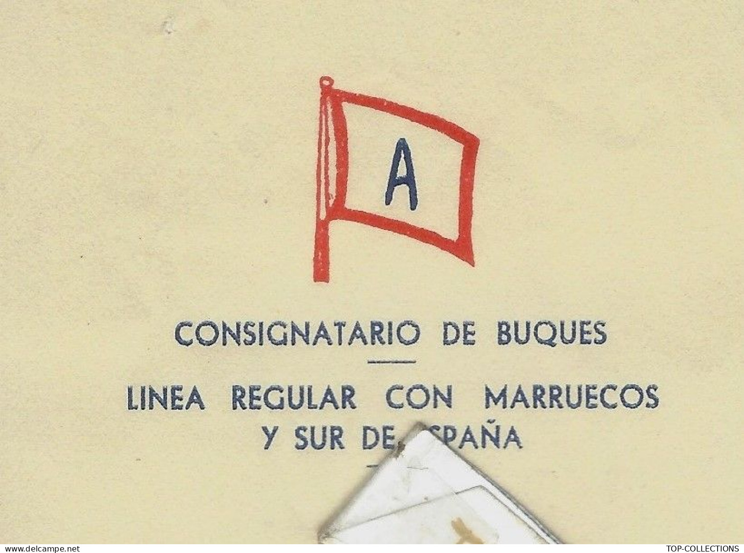 1958 ENTETE NAVIGATION ARTUTO ALMENAR PIQUER Grao De Valencia Espagne => Carratala Alicante  NAVIRE Marina Y Consuelo" - España