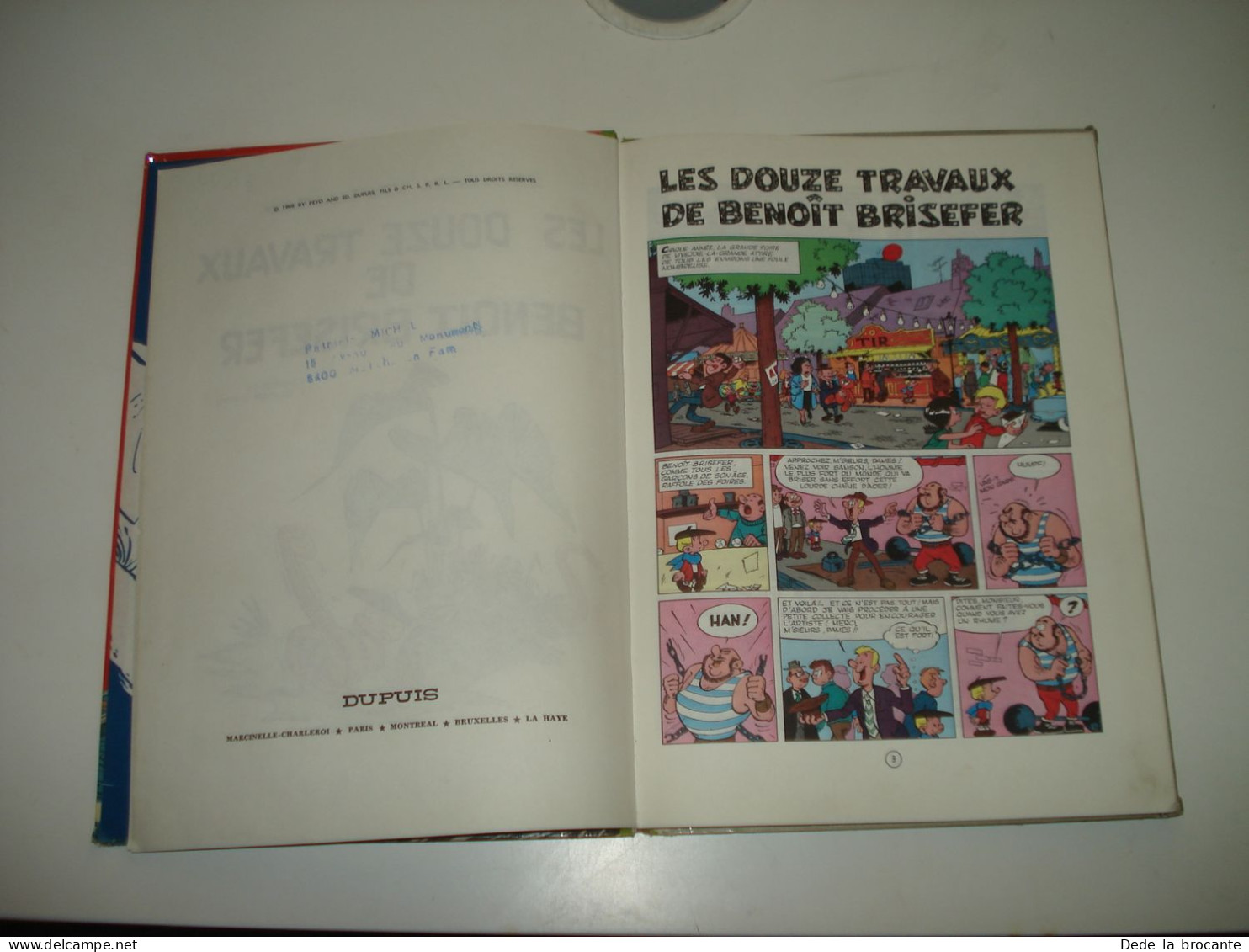 C48 / Benoit Brisefer  " Les douze travaux de B .. " Par Peyo - E.O 1968