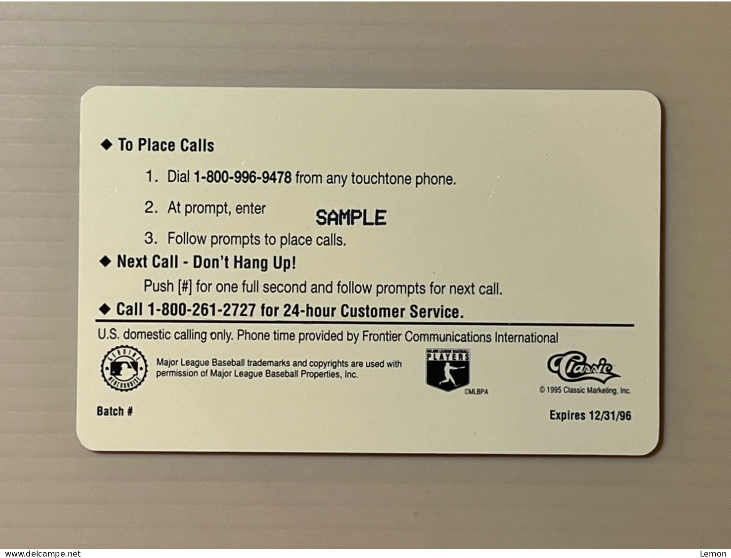 Mint USA UNITED STATES America Prepaid Telecard Phonecard, Baseball Orioles CAL RIPKEN JR Sample Card Set Of 1 Mint Card - Sprint