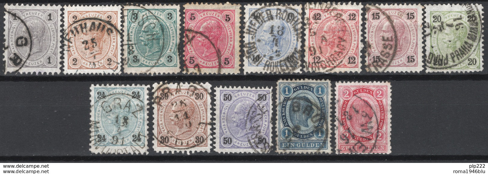 Austria 1890 Unif.46/58 O/used VF/F - Usados