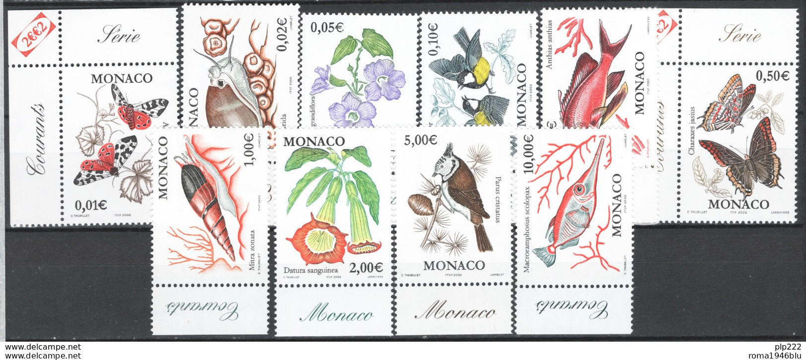 Monaco 2002 Unif.2330/39 **/MNH VF - Neufs