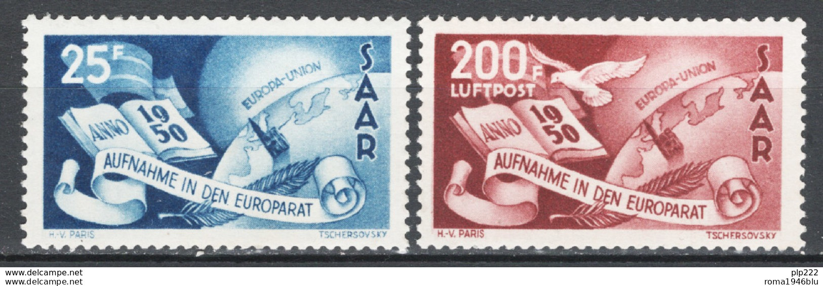Sarre 1950 Unif.277+A **/MNH VF/F - Unused Stamps