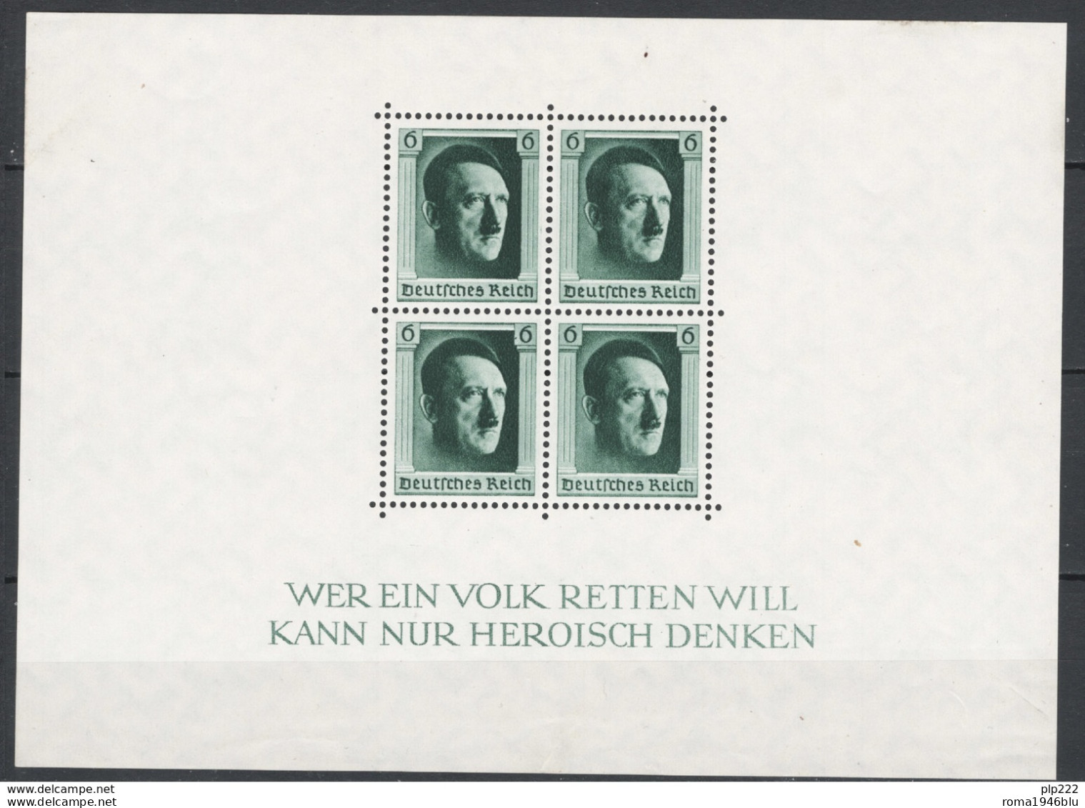 Germania Reich 1937 Unif.BF8 **/MNH VF/F - Blocks & Sheetlets