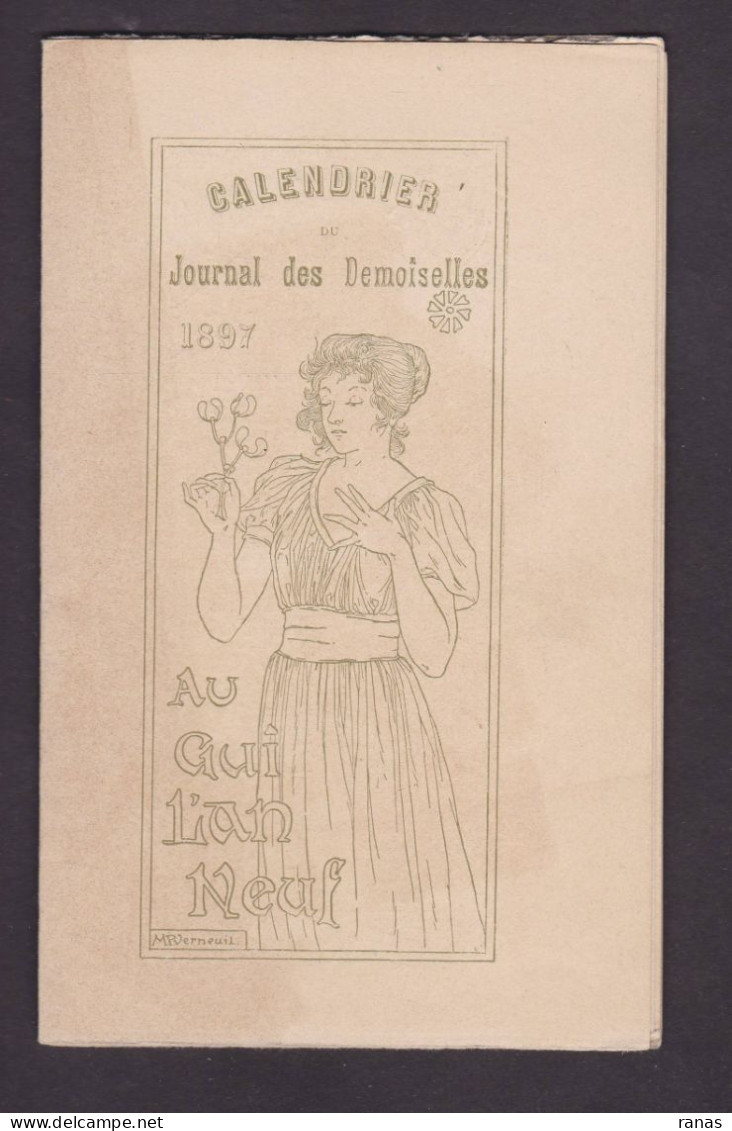 Calendriers > Grand Format : ...-1900 Presse Le Journal Des Demoiselles 1890 - Grand Format : ...-1900