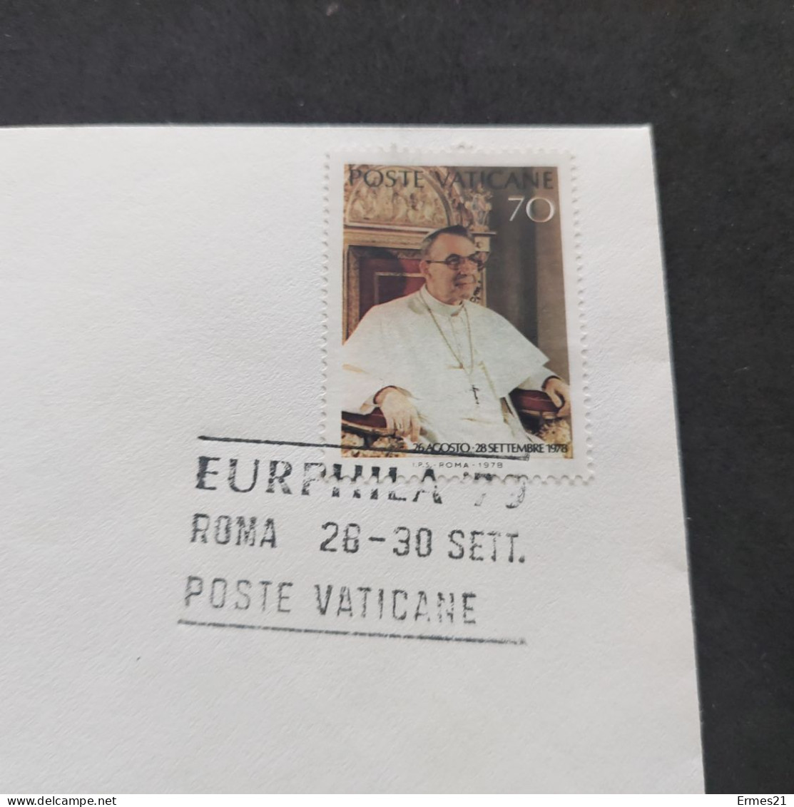 Busta Poste Vaticane 1979.  "Eurphila'79". Giornata 50esimo Anniversario Istituzione Città Del Vaticano. - Variedades & Curiosidades