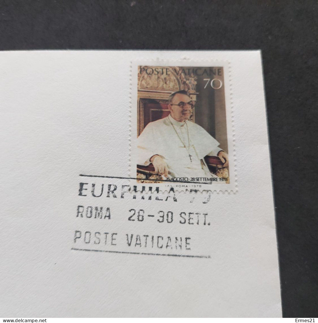 Busta Poste Vaticane 1979.  "Eurphila'79". Giornata 50esimo Anniversario Istituzione Città Del Vaticano. - Variétés & Curiosités