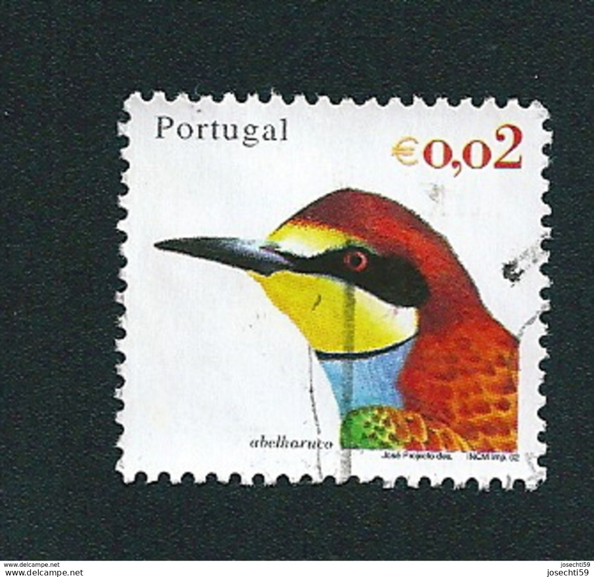 N° 2549 Oiseau Du Portugal Abelharuco   Oblitéré Timbre Portugal 2002 - Oblitérés