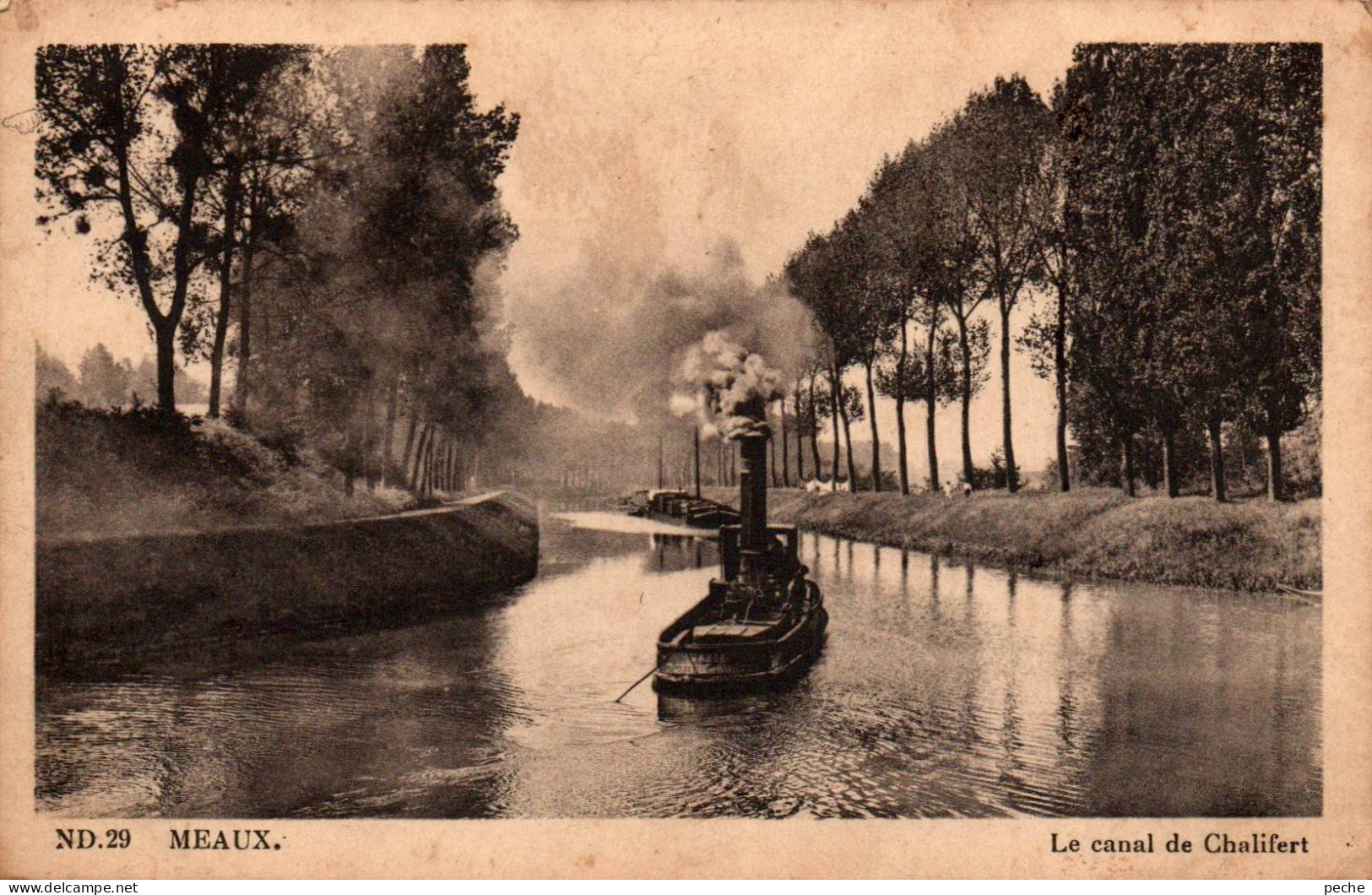 N°114582 -cpa Meaux -le Canal De Chalifert- - Tugboats